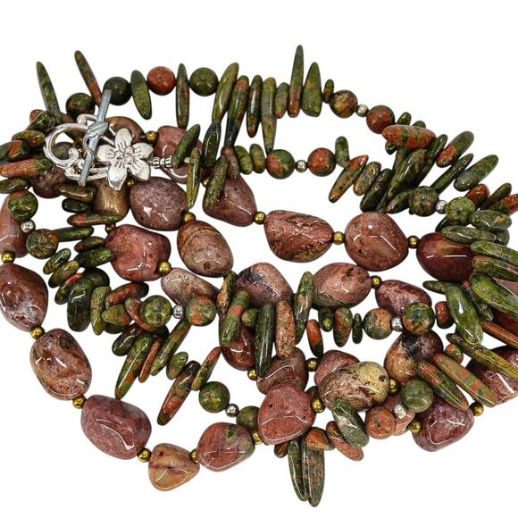 Large Bohemian Jewelry Lot Seed Bead Natural Stones Wood Glass Colorful Bold - Picture 10 of 10